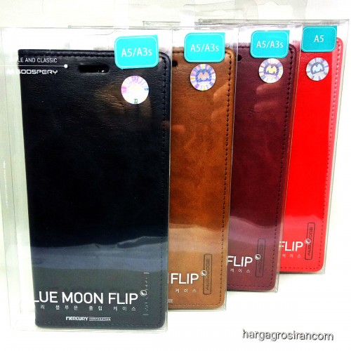 Sarung Mercury Kulit Oppo A3S / RealMe C1 / RealMe 2 Blue Moon Flip / Leather Case / Dompet - STRPT