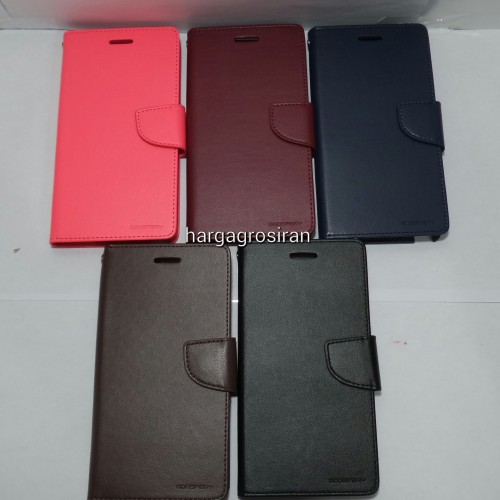 Sarung Mercury Kulit Samsung Galaxy Note 4 - Bravo Diary / Leather Case / Dompet