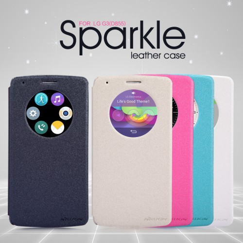 Sarung Sparkle Leather Case LG G3