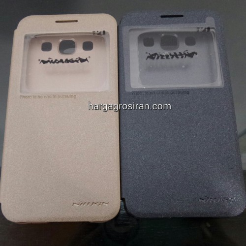 Sarung Sparkle Leather Case Samsung Galaxy E5