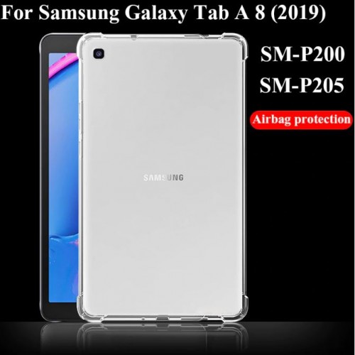 SBT-002 Samsung Tab A 8 Inch 2019 P205 Anti Crack Silikon Bening Clear Shock Absorption Tablet Back STRDY