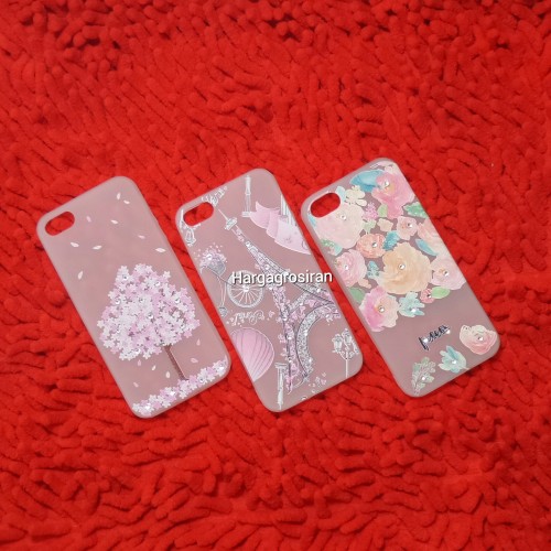 Soft Motif Iphone 5 - Bahan Doff tambah Butiran Diamond