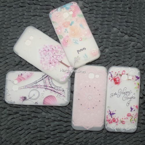 Soft Motif Samsung A5 2017 - Bahan Doff tambah Butiran Diamond