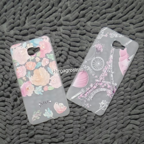 Soft Motif Samsung C9 Pro - Bahan Doff tambah Butiran Diamond