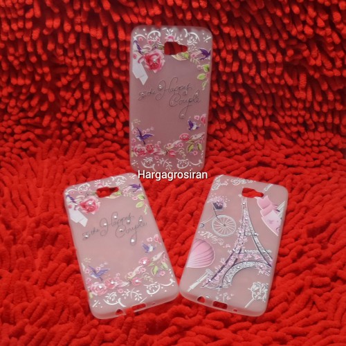 Soft Motif Samsung J7 Prime - Bahan Doff tambah Butiran Diamond