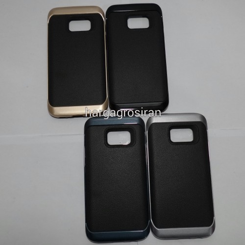 Softcase Model Kulit Samsung Galaxy S7 Flat - Metal Series / Rugged Ta Tech / Back Case Leather