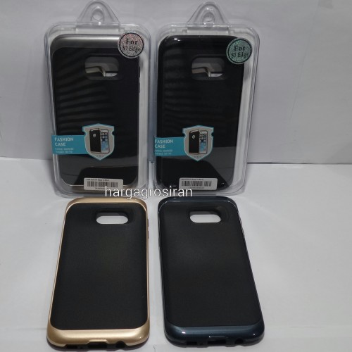 Softcase Model Kulit Samsung S7 Edge - Metal Series / Rugged Ta Tech / Back Case Leather