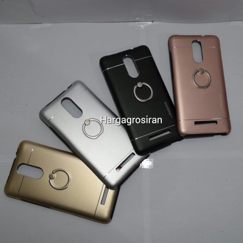 Softcase Motomo Ring Xiaomi Redmi Note 3 / Motomo Alluminium + Ring Holder Dibelakang