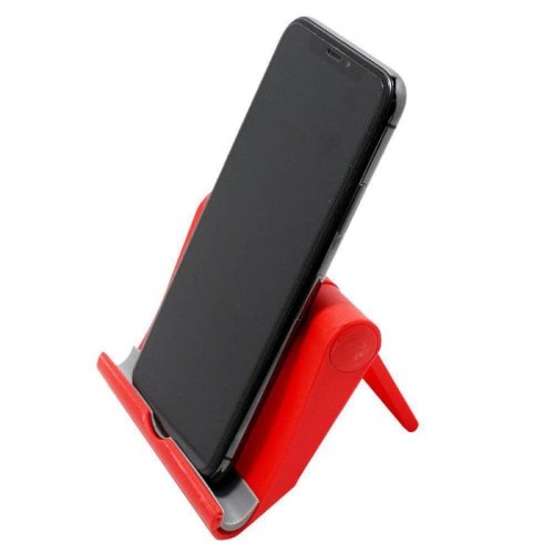 HDR-001 Merah Standing HP Universal / Docking HP / Holder Meja Bisa Di lipat putar 270° S059