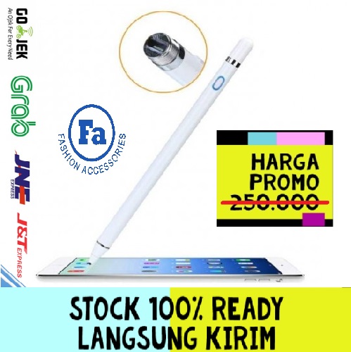 STY-001 Stylus Putih Pen Drawing Universal Ujung Lancip Active Touch Screen Rechargeable Capacitive Ver.1