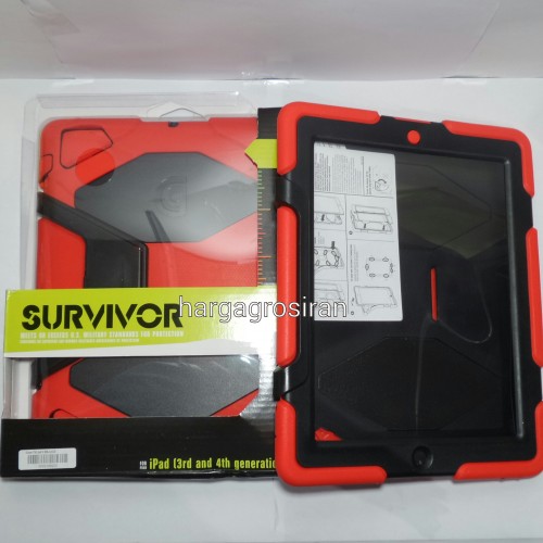 Survivor Case - Ipad 2/3/4 Merek Griffin / Back / Cover / Anti Banting / Kokoh - STGRS