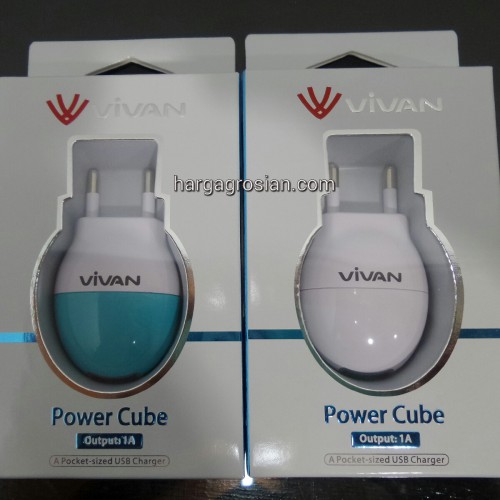 TC Charger / Batok Adaptor Power Cube Vivan - Output 1A + Kabel Micro