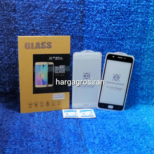 Tempered Glass FS Oppo A57 / Full Body / Anti Gores Kaca Premium / Full Bahan Kaca dan Full Lem