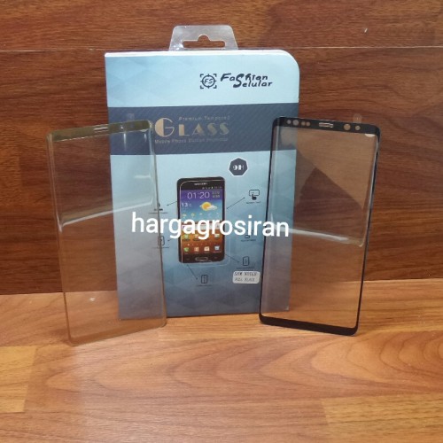 Tempered Glass Samsung HP Note 8 Full Layar Lem Pinggir / Curved / Anti Gores Kaca