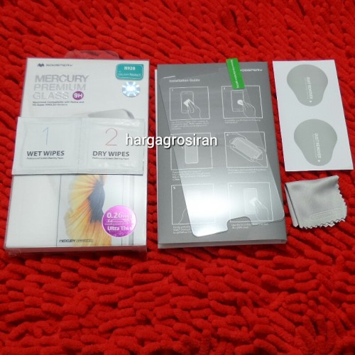 T/G Mercury Samsung Galaxy Note 5 / Tempered Glass Anti Gores Kaca / Super Glass Sceen Protector
