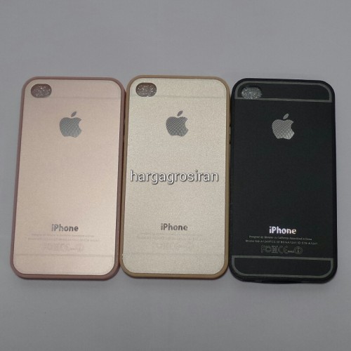 TPU FS Metal Iphone 4 / 4s - Back Cover / Case Bahan Silikon / Softshell