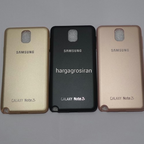 TPU FS Metal Samsung Galaxy Note 3 - Back Cover / Case Bahan Silikon / Softshell