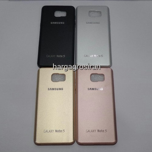 TPU FS Metal Samsung Galaxy Note 5 - Back Cover / Case Bahan Silikon / Softshell