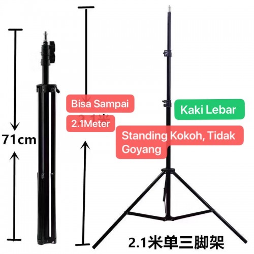 TRP-019 SOHA Tripod 2.1 Meter Selfie Siaran Langsung / Vlogger Live Streaming / Buat Ring Light Selfie