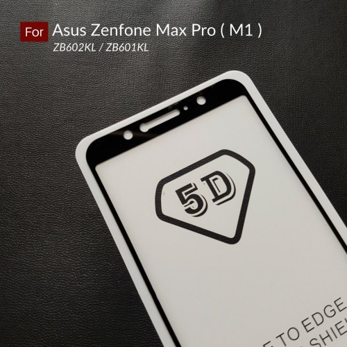 Tempered Glass Asus Zenfone Max Pro M1 Zb601Kl / Full Body / Full Lem Anti Gores Kaca