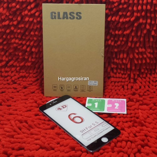 Tempered Glass FS Iphone 6 Plus / 4D / Full Body / Anti Gores Kaca