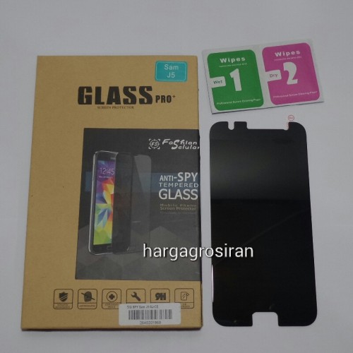 Tempered Glass FS SPY Samsung Galaxy J5 2015 / Anti Gores Kaca Private TIDAK ADA GARANSI PECAH