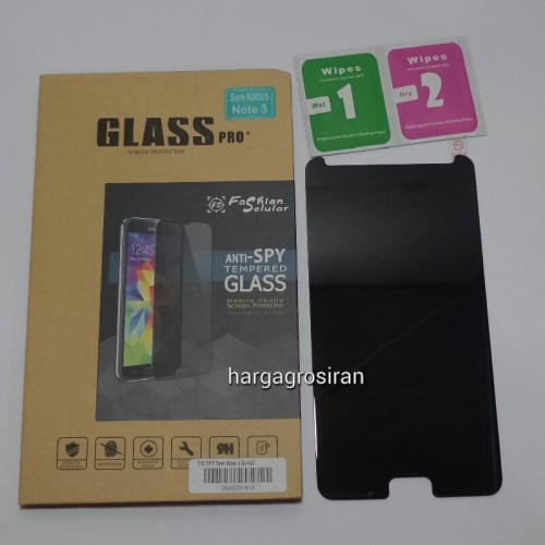 Tempered Glass FS SPY Samsung Galaxy Note 3 / Anti Gores Kaca Private TIDAK ADA GARANSI PECAH