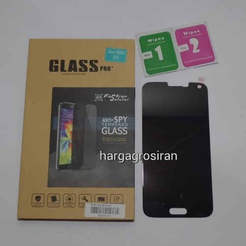 Tempered Glass FS SPY Samsung Galaxy S5 / Anti Gores Kaca Private TIDAK ADA GARANSI PECAH