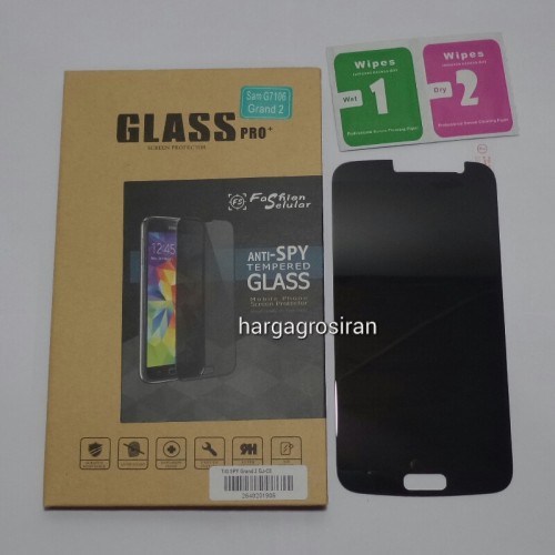 Tempered Glass FS SPY Samsung Grand 2 - G7106 / Anti Gores Kaca Private TIDAK ADA GARANSI PECAH
