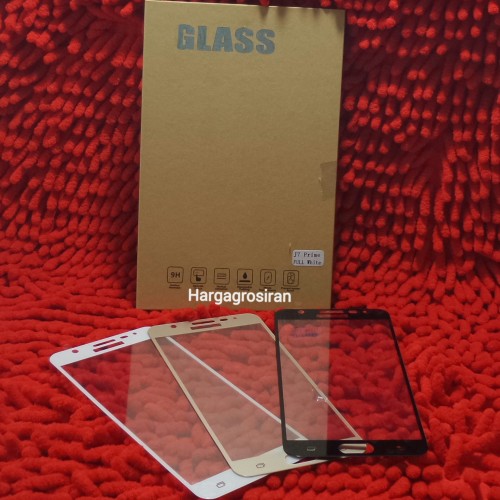 Tempered Glass FS Samsung J7 Prime / Full Screen - Anti Gores Kaca