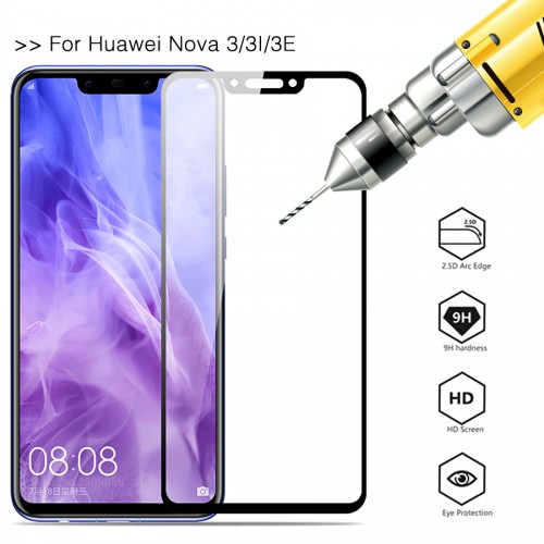 Tempered Glass Huawei Nova 3i / Full Body / Full Lem Anti Gores Kaca