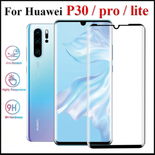 Tempered Glass Huawei P30 Pro / Full Body / Full Lem Anti Gores Bahan Kaca