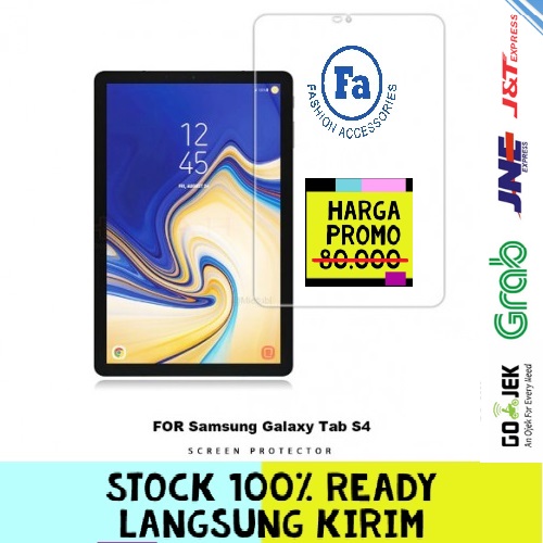 ABT-02 Samsung Tab S4 10.5 T830 T835 Tempered Glass Screen Protector Anti Gores Kaca Premium Pinggir Lengkung Layar Jernih