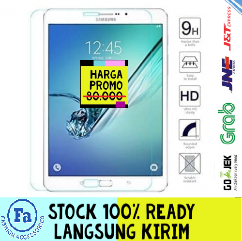 ABT-02 Samsung Tab A 8 Inch 2017 T380 T385 Tempered Glass Screen Protector Anti Gores Kaca Premium Pinggir Lengkung Layar Jernih