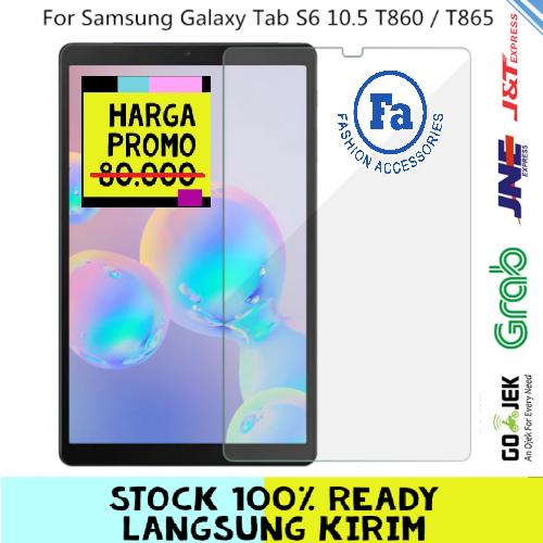 ABT-02 Samsung Tab S6 2019 10.5 Inch T860 T865 Tempered Glass Screen Protector Anti Gores Kaca Premium Pinggir Lengkung Layar Jernih