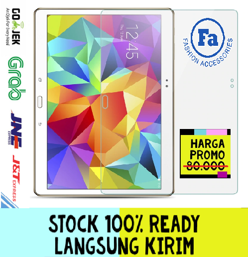 ABT-02 Samsung Samsung Tab S 10.5 Inch T800 Tempered Glass Screen Protector Anti Gores Kaca Premium Pinggir Lengkung Layar Jernih