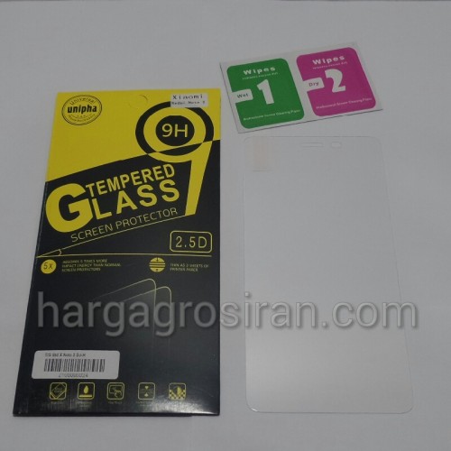 Tempered Glass Std Xiaomi Note 2 / Anti Gores Kaca - Tidak Ada Garansi Pecah