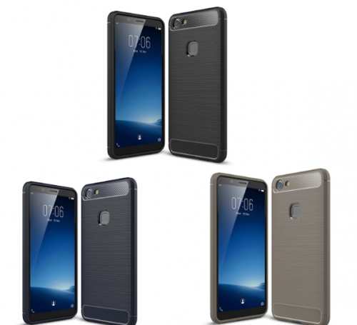 Vivo V7 Biasa - Rugged FS / Delkin - Carbon Fibre Case Slim Rugged Armor ShockProof / Rubber