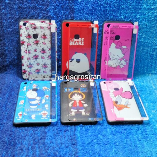 Vivo V7 Biasa - Silikon Motif Plus Tempered Glass Motif / Cover / SoftShell / Case Ver.2