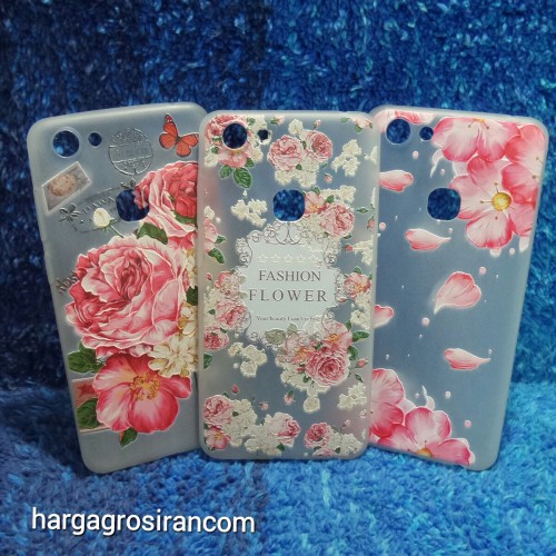 Vivo V7 Sakura Case Motif Bunga Bahan Softshell - Fashion Flower Back Cover