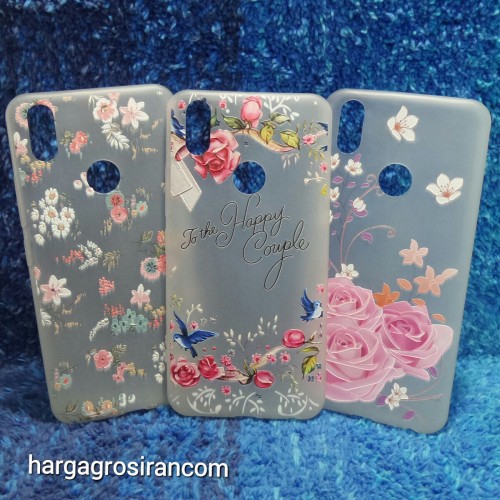 Vivo V9 Sakura Case Motif Bunga Bahan Softshell - Fashion Flower Back Cover