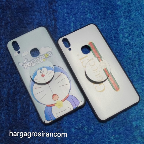 Vivo V9 Case Motif Free Pop Socket Bahan Silikon / Softshell / Back Cover Ver.7