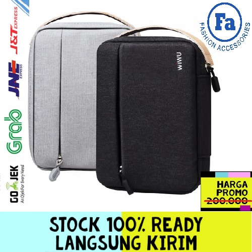 WIWU Travel Cozy Case Bag Organizer Digital Gadget Earphone Storage Box Zipper Handbag 8.2Inch