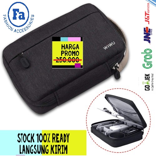 WIWU Travel Storage Cozy Bag Organizer Digital Gadge Earphone Storage Box Zipper Handbag 11 in 1