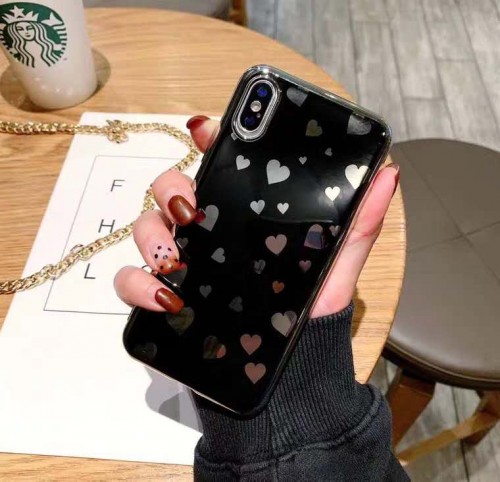 Iphone X / Xs - Motif Love Case Design yang Lucu dan Simple dengan Perpaduan warna menawan Ver.18