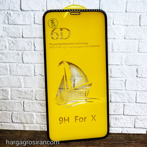 Tempered Glass Iphone X / 5D / 6D / Full Body / Anti Gores Kaca