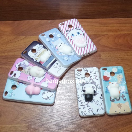 Squishy Case Xiaomi Redmi 4X + Boneka Lucu / Silicone / Softshell / Silikon / Cover Motif