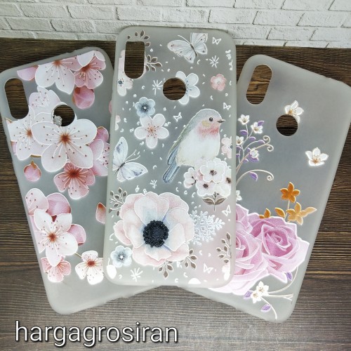Xiaomi Note 7 - Sakura Case Motif Bunga Bahan Softshell - Fashion Flower Back Cover