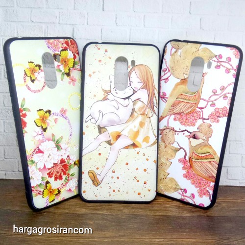 Xiaomi Pocophone F1  - Fuze Art Motif - Case 4D Timbul - Pinggir karet - Back Cover - Ver.12