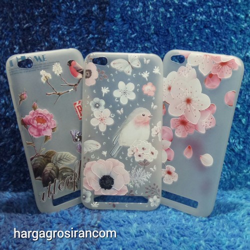 Xiaomi Redmi 5a Sakura Case Motif Bunga Bahan Softshell - Fashion Flower Back Cover